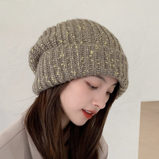 Women's Autumn And Winter Warm Thick Knitted Hat
