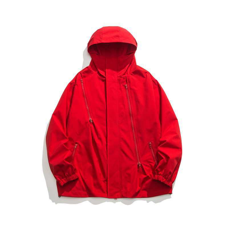 Men's Fashion Casual Multi-zipper Windproof Permeable Shell Jacket