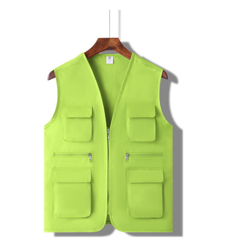 Thickened MultiPocket Vest With Printed Letters