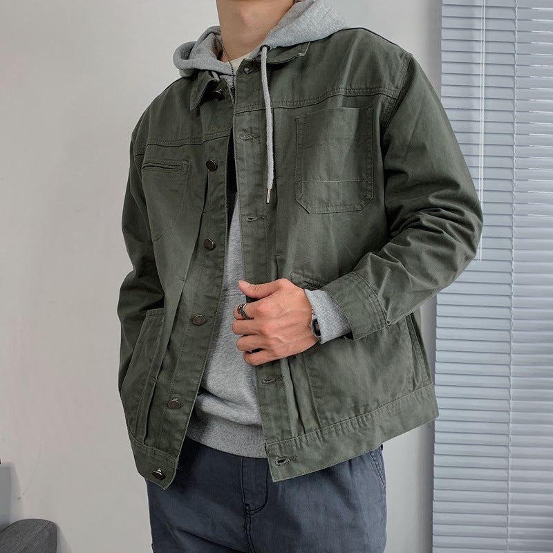 Mens Stylish Casual Retro Denim Jacket