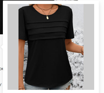 Fashion Women's Wear Pullover Crew Neck Top