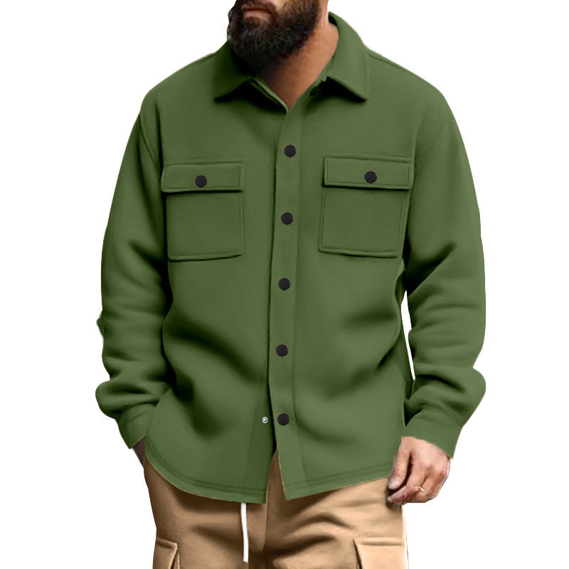 Men's Lapel Multi-pocket Single-breasted Jacket