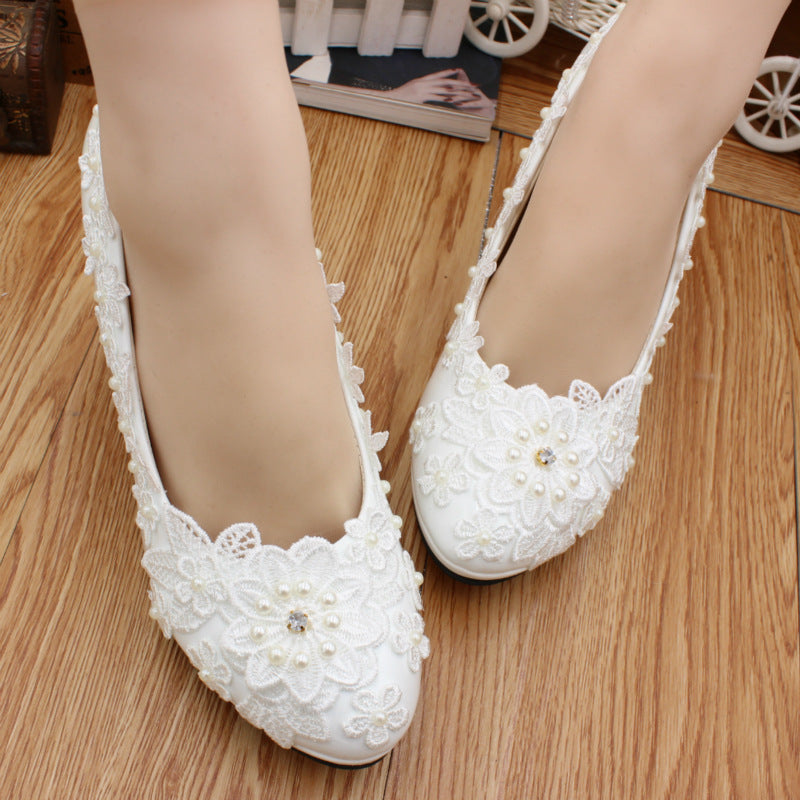 High Heel Shallow Mouth Rhinestone Wedding Shoes