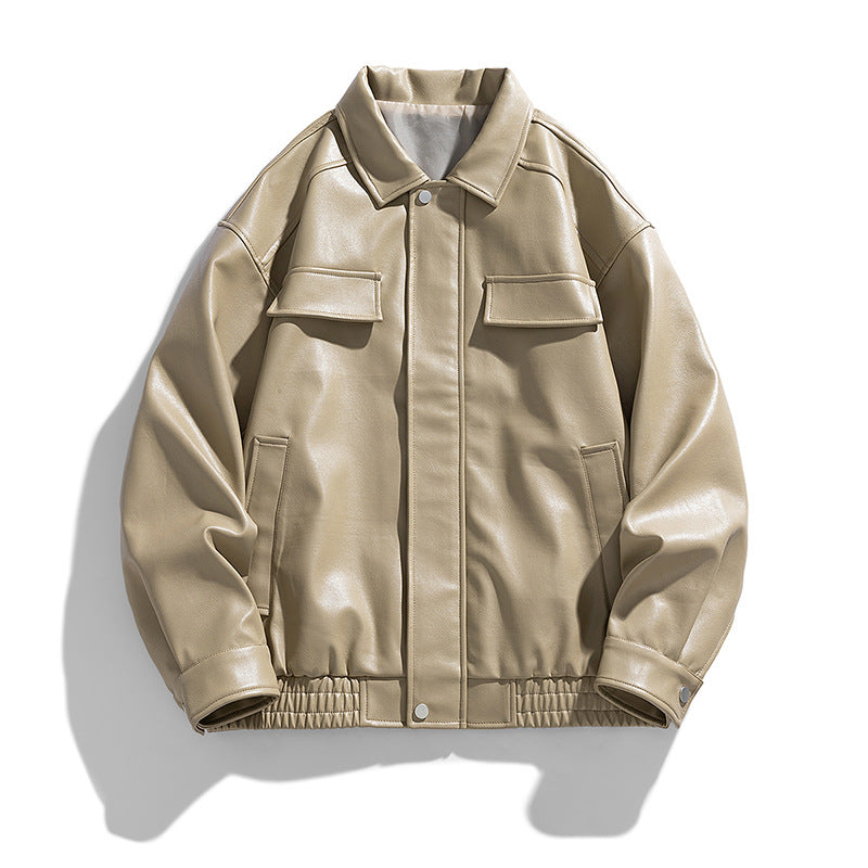 US Casual Retro PU Coat
