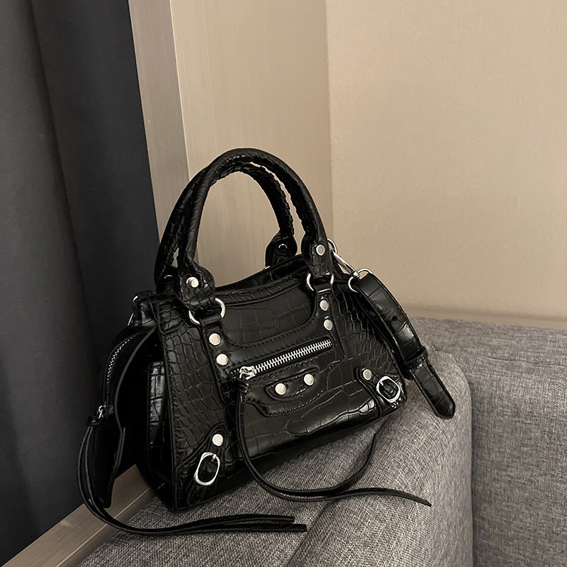 New Portable Rivet Tassel Personality Messenger Bag