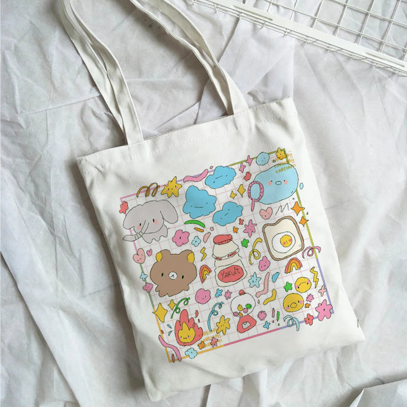 Printed Student Hand-held Shoulder Canvas Bag
