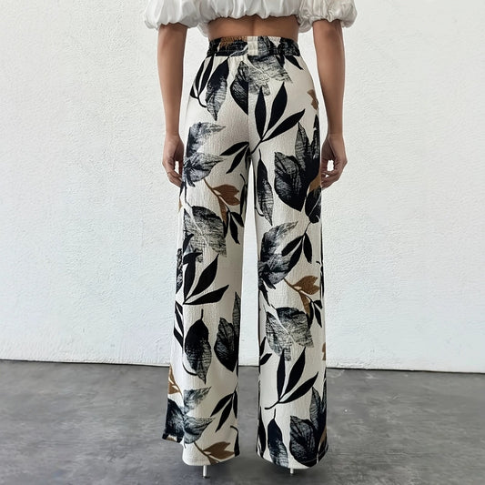Bohemian Style Floral Print Pants For Women