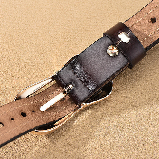 Women's Fashion Versatile Leather Hollow Belt