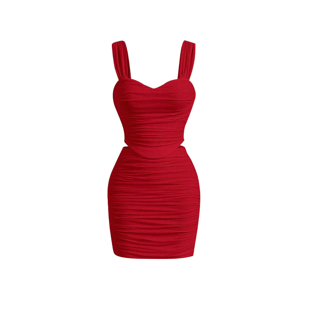 Women's Slim-fit Tank Top And Pencil Skirt Two-piece Set