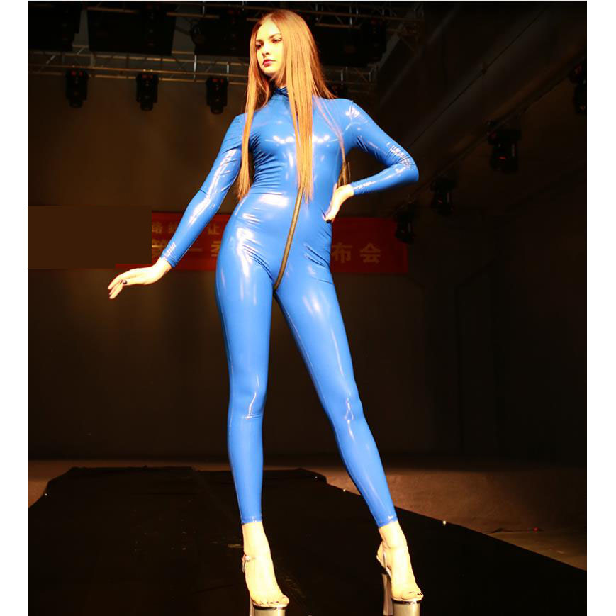 Mirror Latex Ammonia Full Body One Piece Catwalk Tights