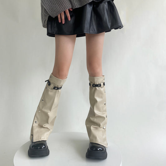Millennium Sweet Cool Female Autumn And Winter Genuine Leather Leg Warmer