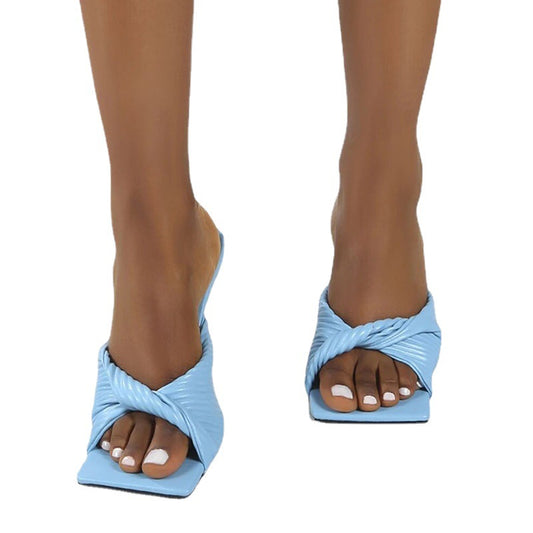 Women's Outer Stiletto Heel Peep-toe Slippers