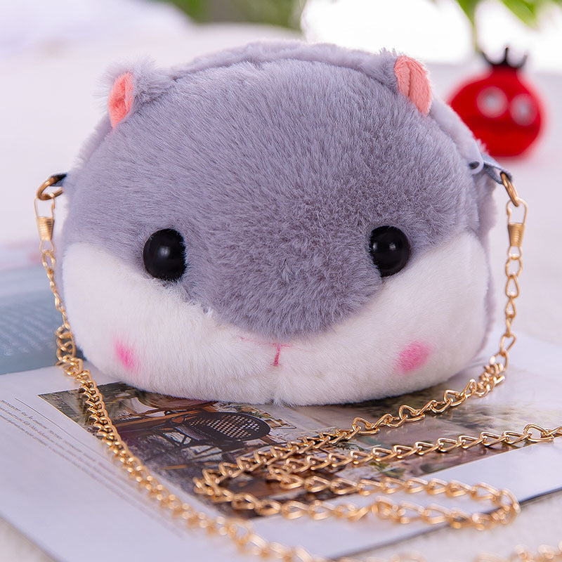 Hamster Backpack Plush One-shoulder Diagonal Chain Bag Children's Bag