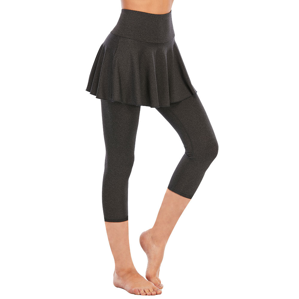 Golf Tennis Skating Gymnastics Quick Dry Fake Two Piece Fitness Pants