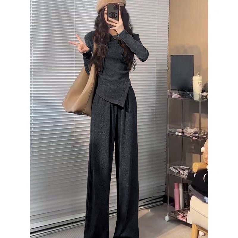 Solid Color Slim Fit Top All-matching Suit