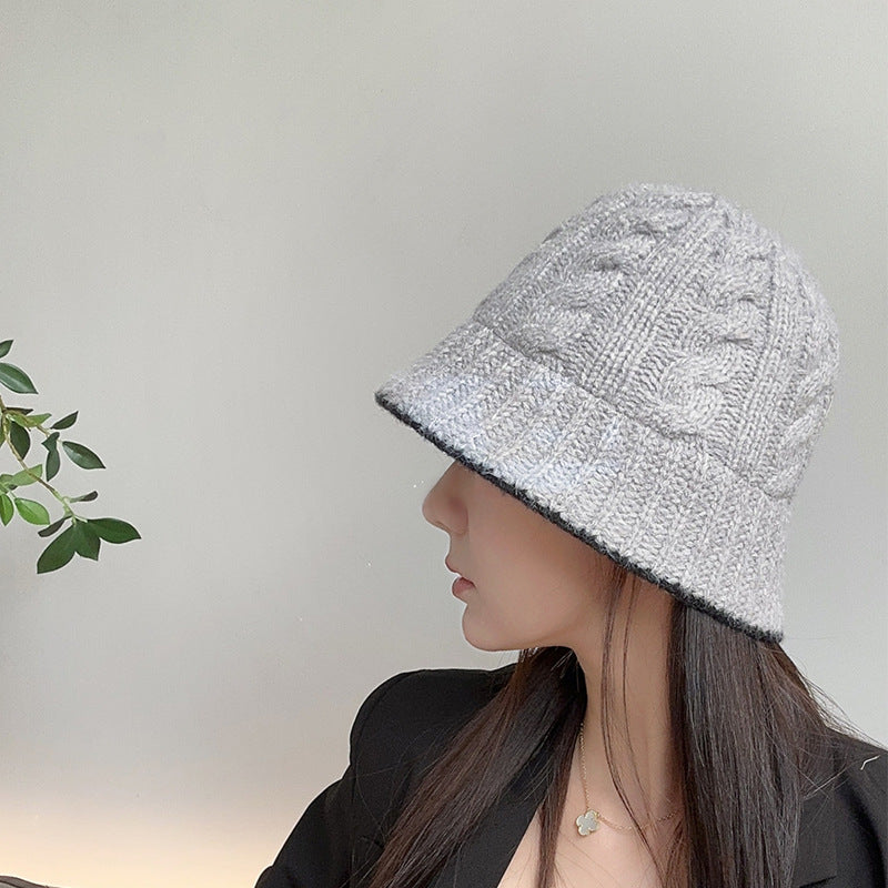 Women's Autumn And Winter New Lamb Wool Bucket Hat