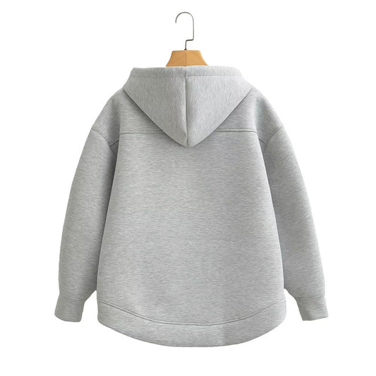 Vinter Lynlås High Street Dobbeltlomme Overdimensioneret Løs Sweater