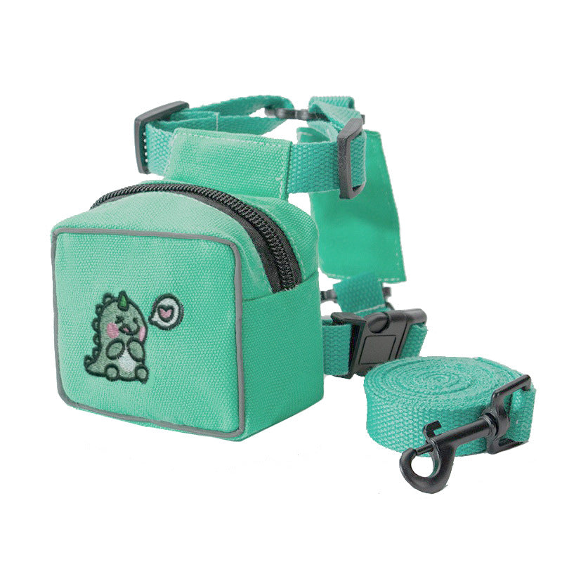 Korean Embroidery Pet Backpack Hand Holding Rope