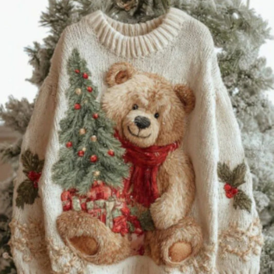 3D Digital Printing Pattern Christmas Women's Flannel Sweater