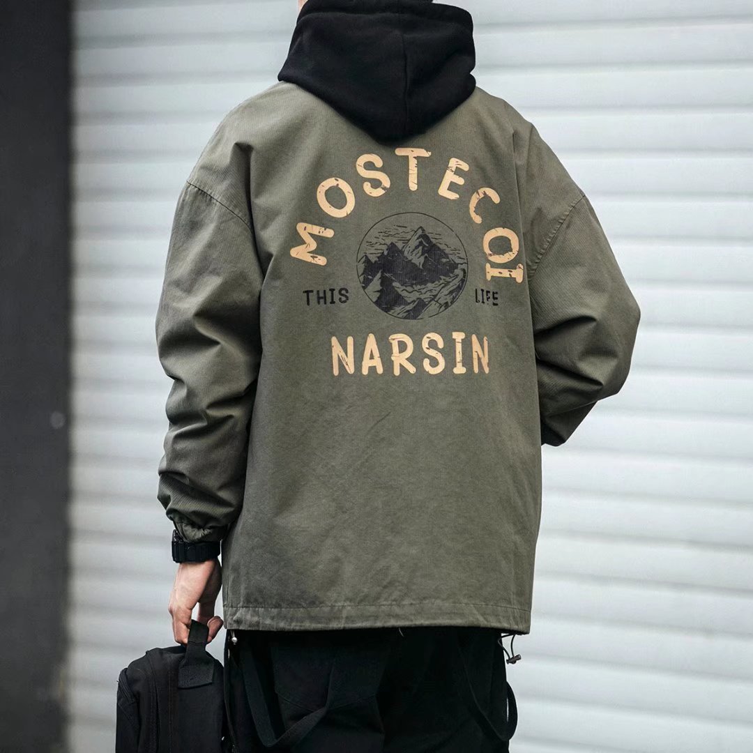 Herre Retro Løse Revers Jakke Casual Frakke