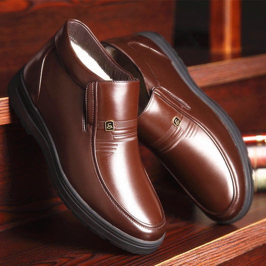 New Men's Plus Velvet Warm Cotton Shoes