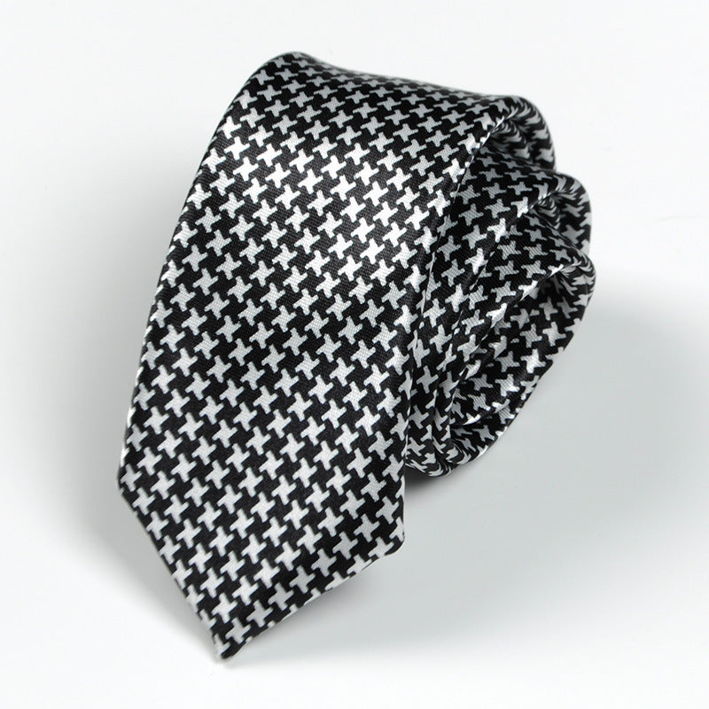 Polyester Knitted Striped Tie Women Matching Shirt