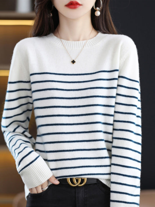 Autumn And Winter Women's Wool Sweater New Fashion Round Neck Inner Wear