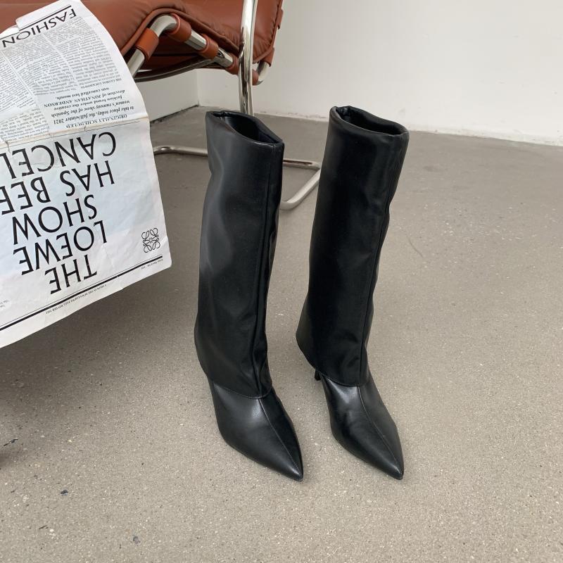 Women's Boots Straight Spring And Autumn New Pointed Toe