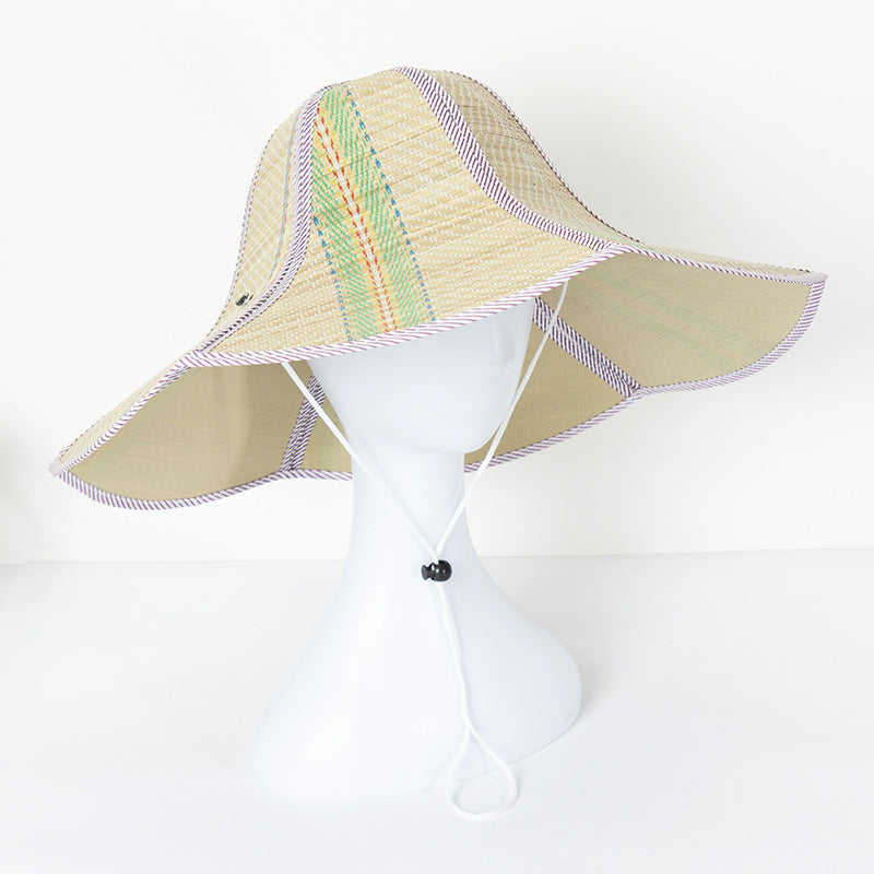 Summer Foldable Portable Pastoral Style Sun Hat