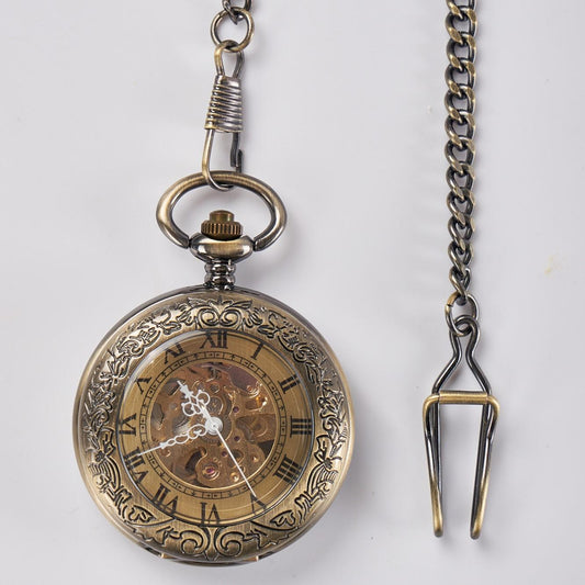 Mechanical Pocket Watch Openwork Vintage