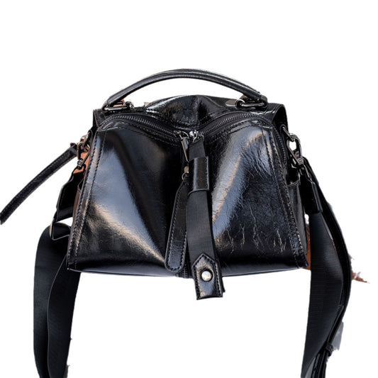 First Layer Oil Wax Cowhide Crossbody Women's Bag Fashionable And Elegant