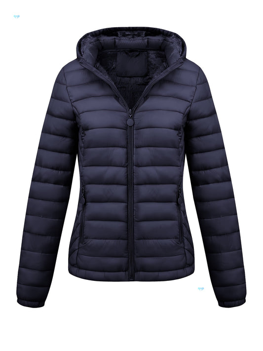 Women's Lightweight Hooded Winter Jacket Nylon Material