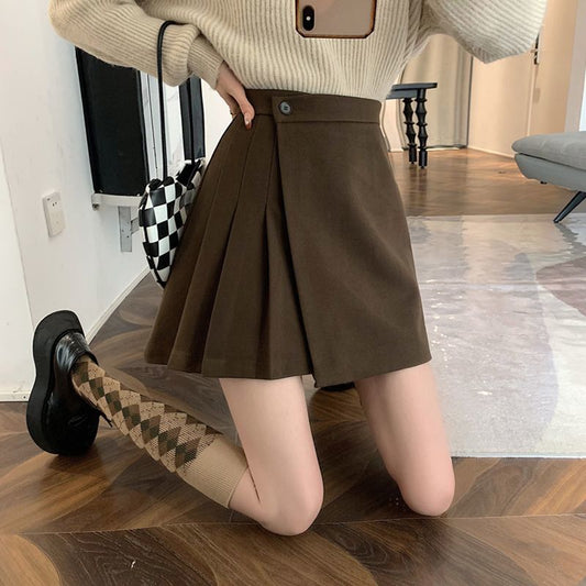 Women's New Slim-fit High-waisted Pleated Skirt