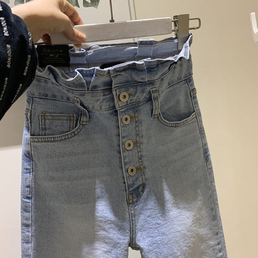 Women's Skinny High-waisted Cropped Cropped Jeans