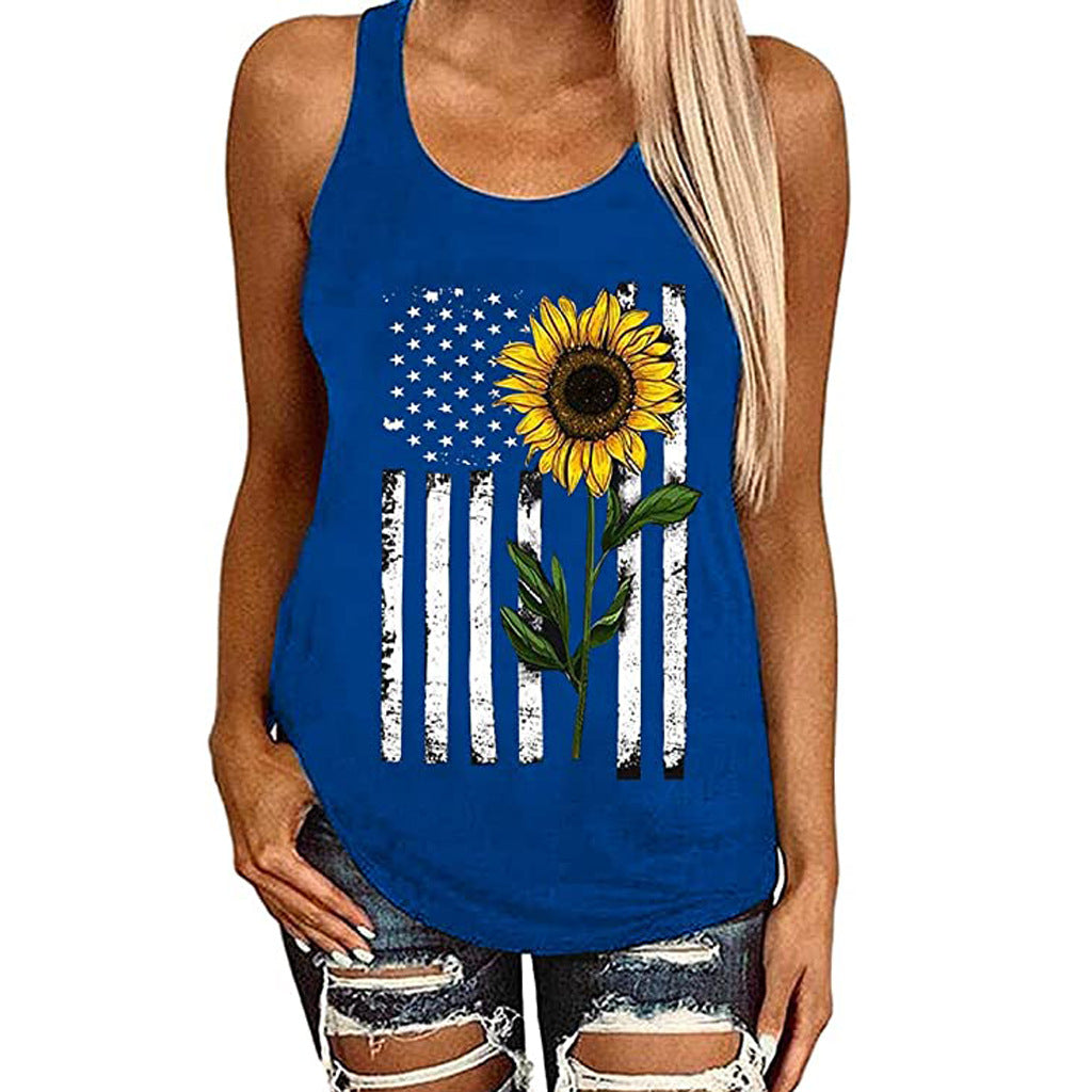 Hot Ny Nationalflag Trykt Vest T-shirt