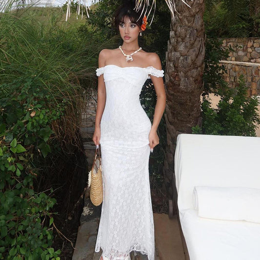 Strap High-waisted Figure-flattering Long Dress For Women