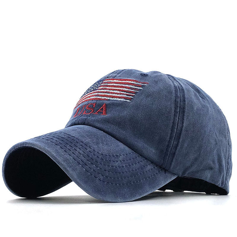 Vasket slidt baseballkasket med bogstaver – all-match trendy herre- og damemodel