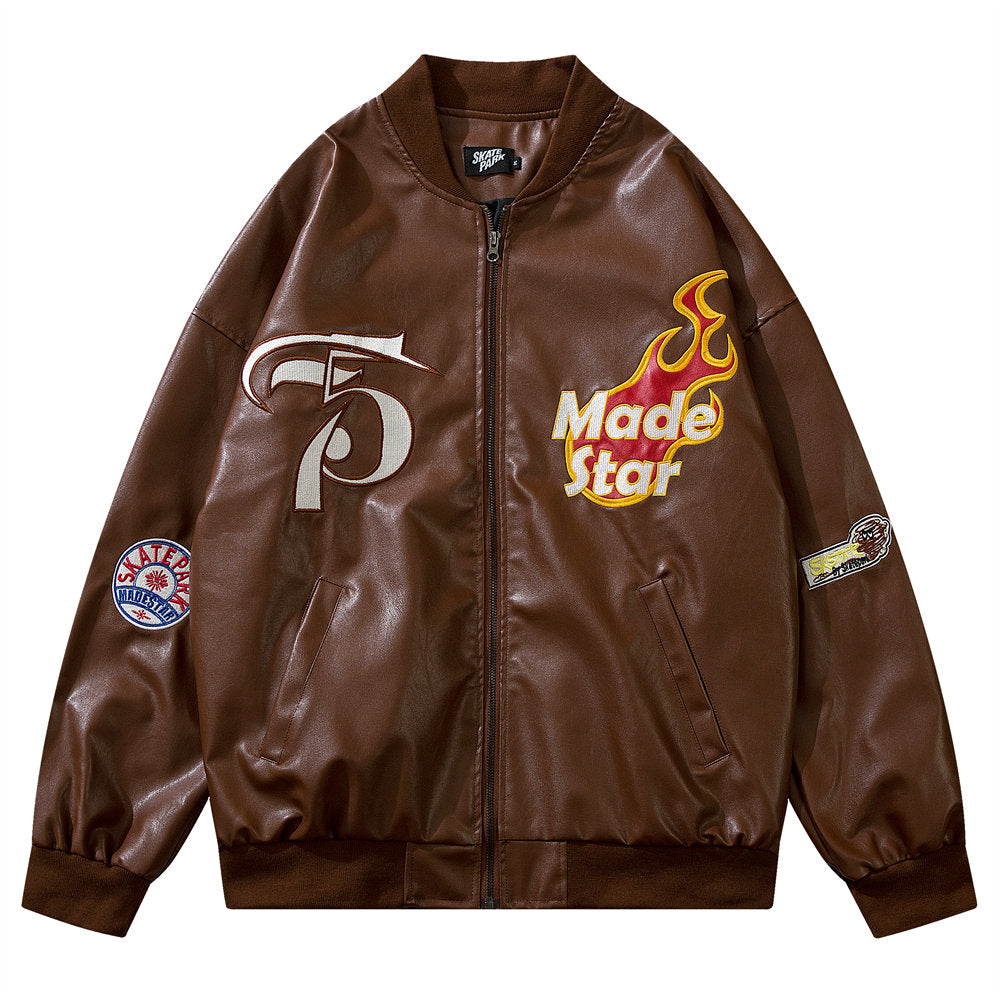 American Retro Street Hip Hop Loose Baseball Uniform Couples Jacket