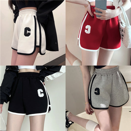 Spicy Girl Sports Shorts For Women Loose-Fit Outerwear Versatile For Summer