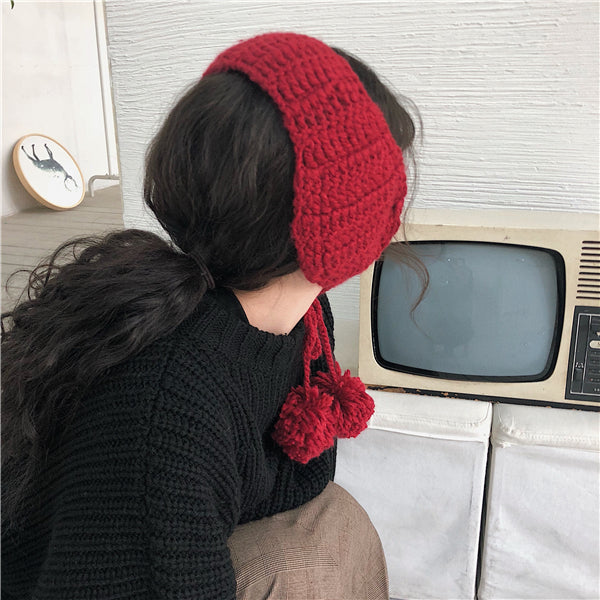 Autumn And Winter Cute Earflaps Warm With Velvet Earmuffs