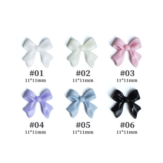 30 stk. Indpakket harpiks sløjfe negleornament