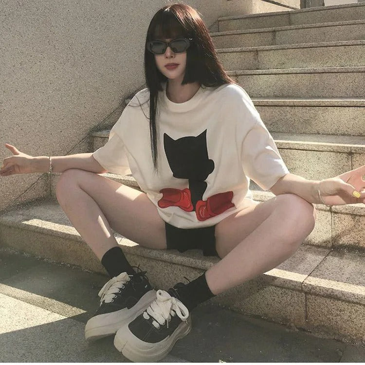Cartoon Cartoon Cotton Short-sleeved Women's T-shirt