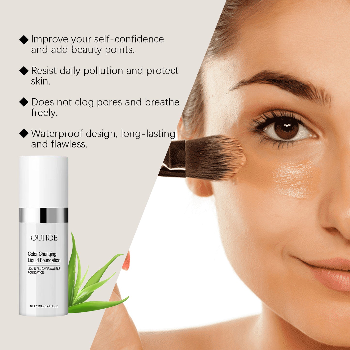 Women's Convenient Natural Concealing Foundation