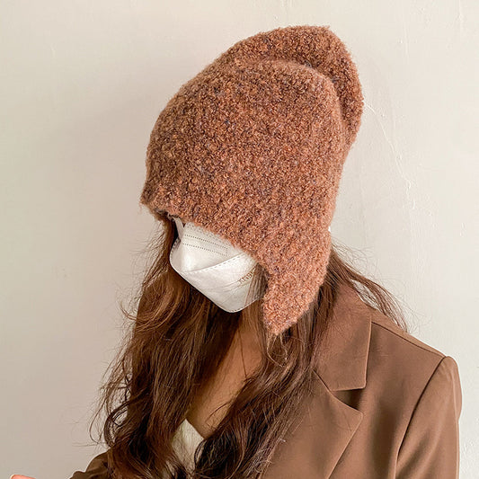 Women's Winter Day Protection Wool Ear Hat
