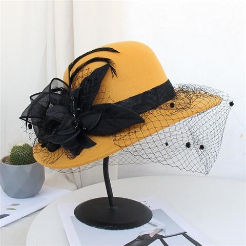 Ladies Temperament Retro Mesh Fashion Hat Trend