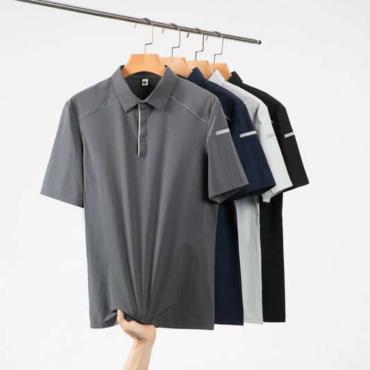 T-shirt Color Stitching Stand Collar