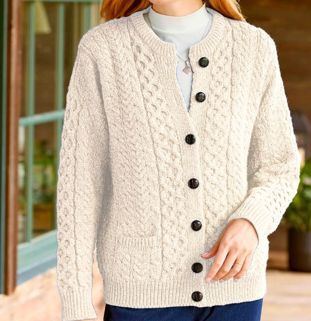 Women's Casual Knit Cardigan Sweater Cozy Long Sleeve