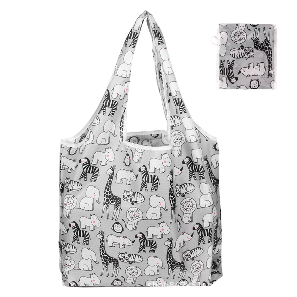 Portable Digital Printed Oxford Cloth Folding Shopping Bag