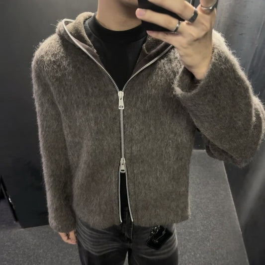 High-grade Wool Hooded Woolen Coat