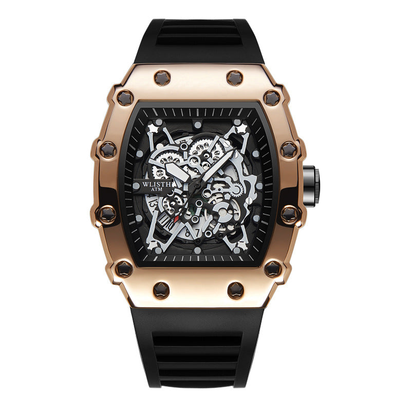 Large Dial Luminous Barrel-shaped Men's Watch